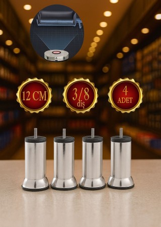 Masa Ayağı 12 cm Krom 4'lü Vidalı