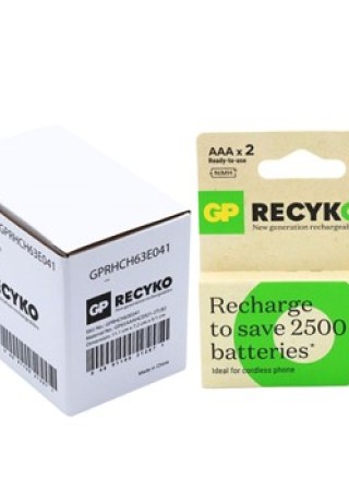 GP Recyko 650 Mah R03 AAA Şarj Edilebilir 2'li İnce Kalem Pil
