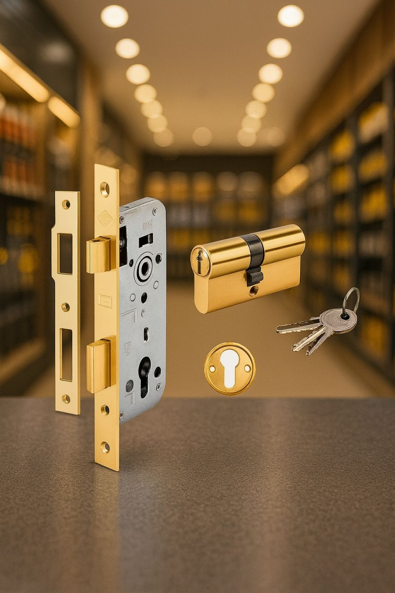 Kale 152R Silindirli Rozet Delikli Nikel Oval Dış Kapı 40 mm Kilit