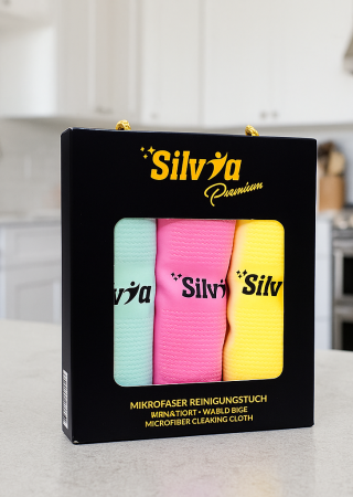 MİKROFİBER TEMİZLİK BEZİ 3 LÜ SİLVİA PREMİUM
