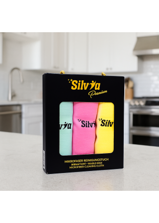 MİKROFİBER TEMİZLİK BEZİ 3 LÜ SİLVİA PREMİUM