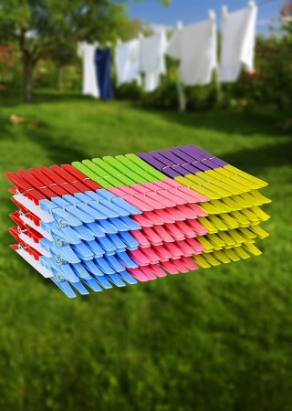  Plastik Çamaşır Mandalı 24'lü (3 paket 72 Adet)