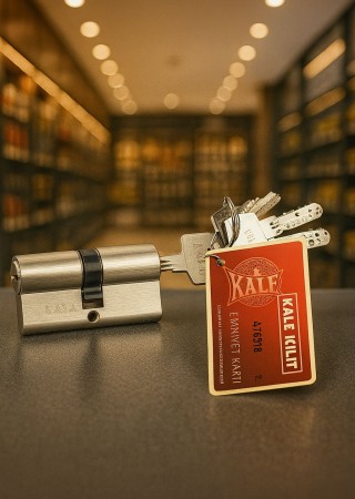 Kale Kilit 164 Bne Bilyalı Barel Emniyet Kartlı 5 Anahtarlı Kapı Göbeği Çelik Kapı Kilidi