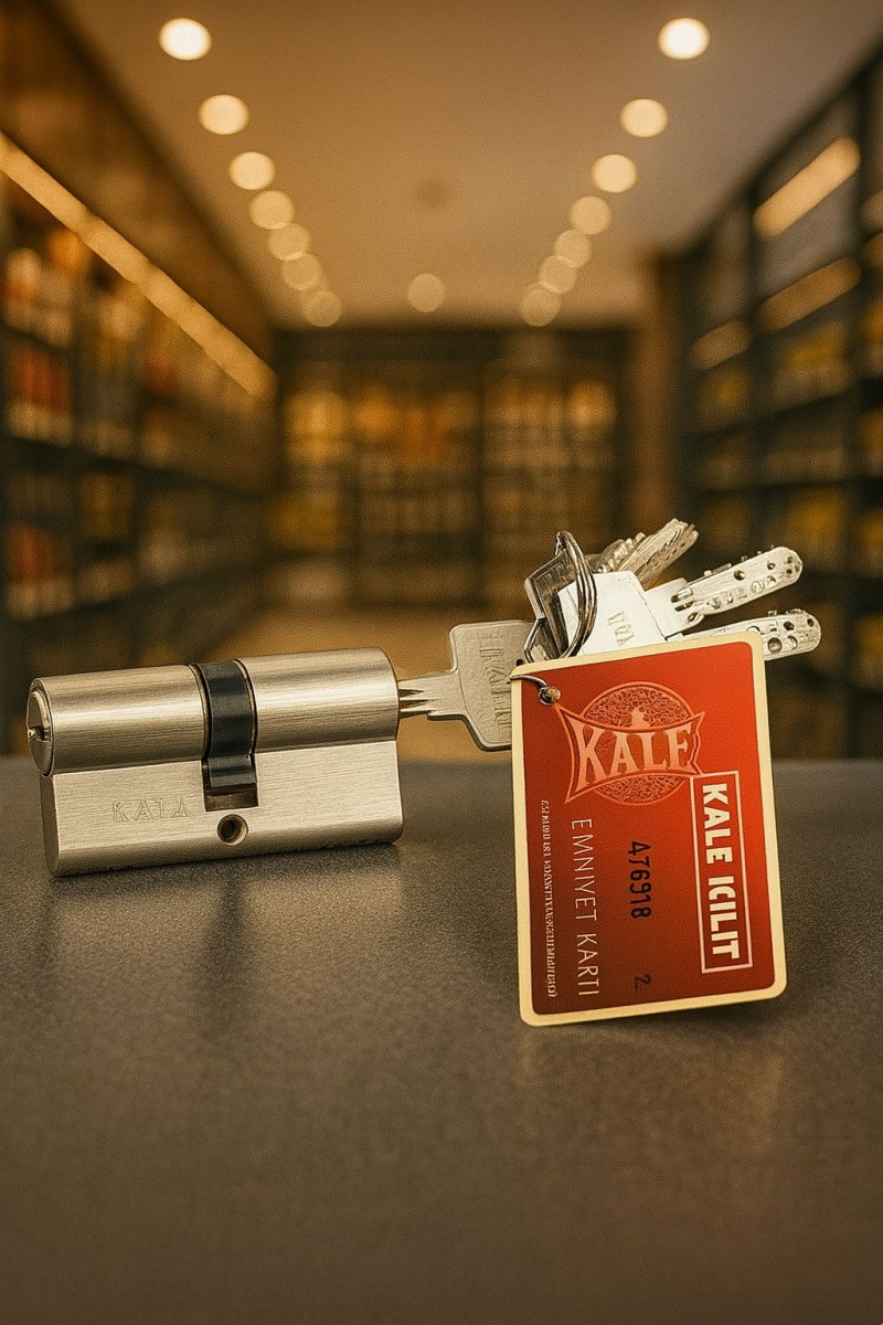 Kale Kilit 164 Bne Bilyalı Barel Emniyet Kartlı 5 Anahtarlı Kapı Göbeği Çelik Kapı Kilidi