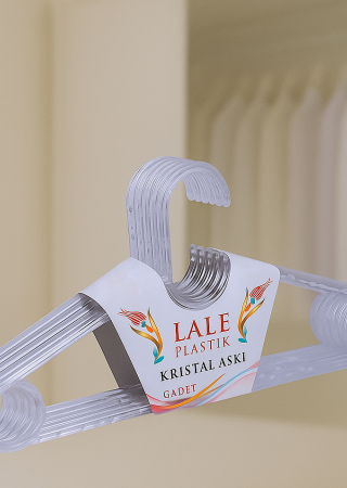 Kristal Elbise Askısı Büyük Boy Şeffaf 6 Adet