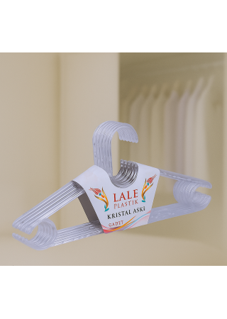 Kristal Askı 24 Adet, Şeffaf Plastik Elbiselik Askısı