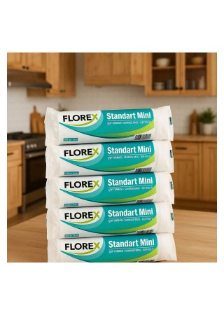 Standart Mini Boy Çöp Torbası Beyaz 5 paket