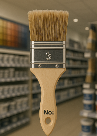 Kestirme Boya Fırçası Plastik Saplı No:3