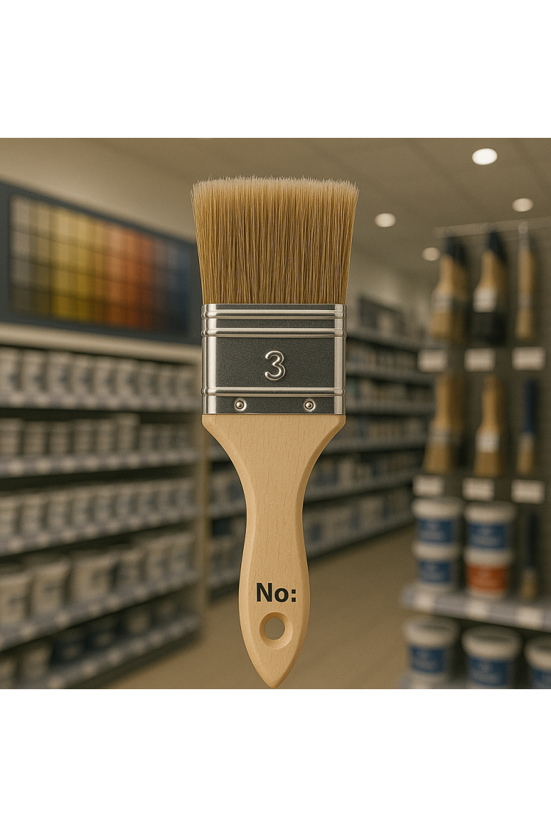 Kestirme Boya Fırçası Plastik Saplı No:3