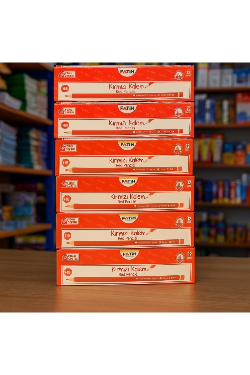 Kopya Kırmızı Kalem 6 Düzüne (72 Adet)
