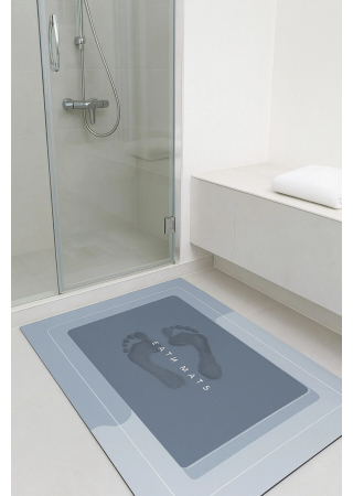  Yeni Nesil Sihirli Su Emici Banyo Paspası Kaymaz Tabanlı Abdest Paspası Kare 3,5 Mm 40x60