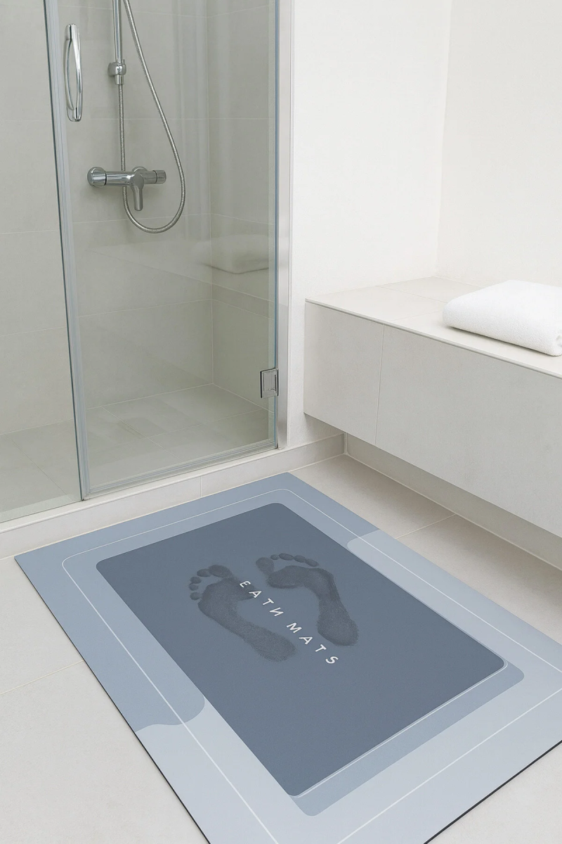  Yeni Nesil Sihirli Su Emici Banyo Paspası Kaymaz Tabanlı Abdest Paspası Kare 3,5 Mm 40x60