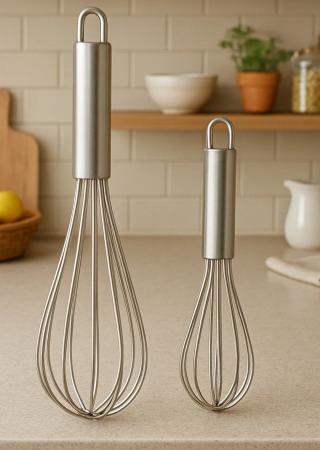  KALIN AĞIR Paslanmaz Çelik 2’Li Çırpıcı Seti Pratik Yumurta Sos Karıştırıcı Çırpma Teli