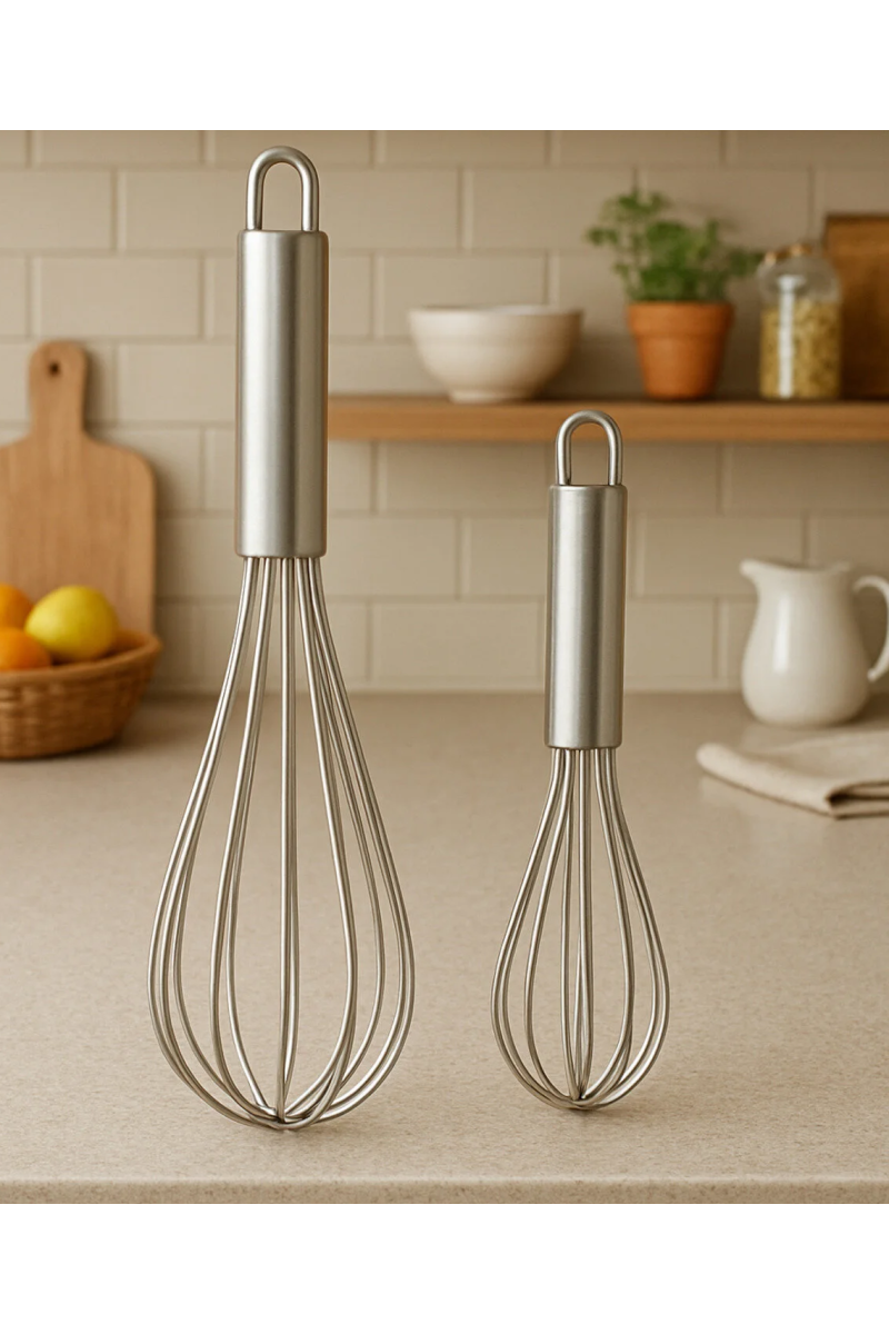  KALIN AĞIR Paslanmaz Çelik 2’Li Çırpıcı Seti Pratik Yumurta Sos Karıştırıcı Çırpma Teli