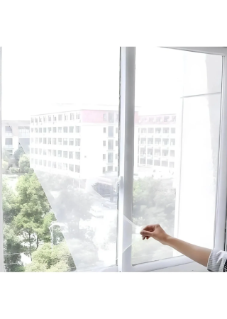  Dayanıklı Kolay Kullanım Yapışkanlı Cırt Cırtlı Tek Kanat Pencere Sineklik - 75x125