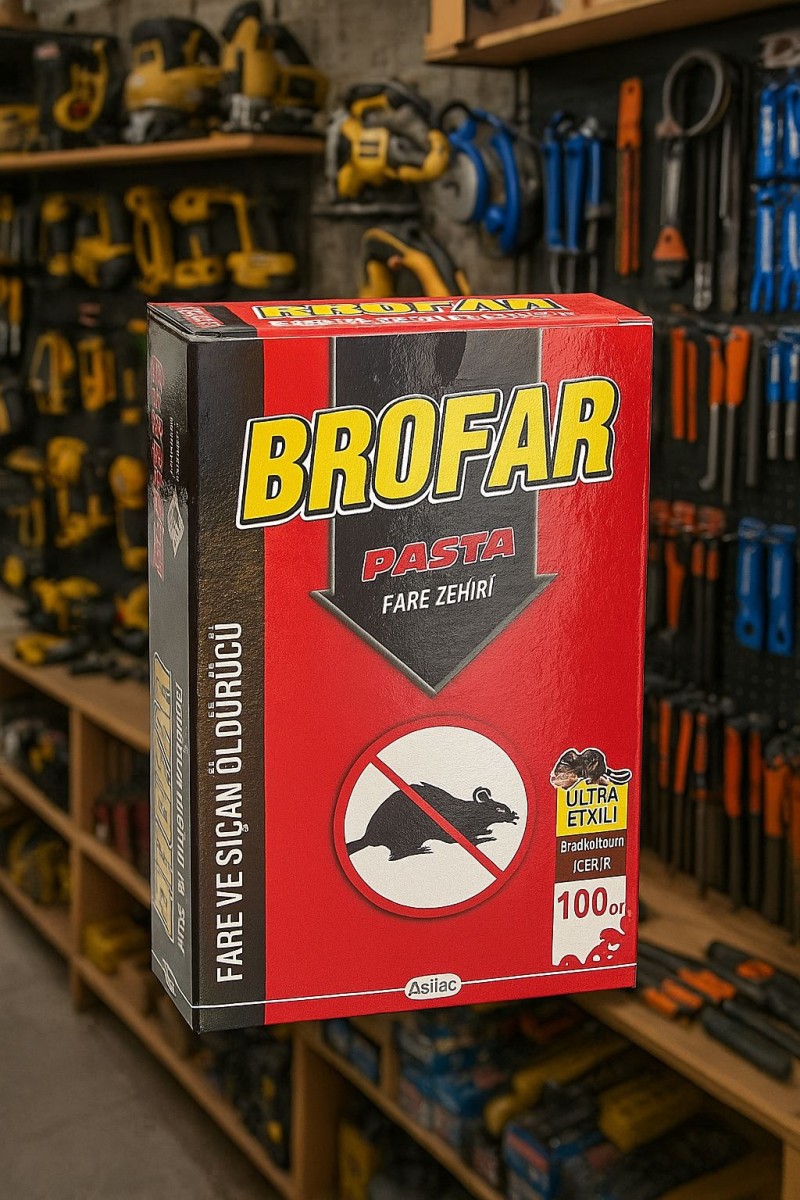  Brofar Pasta Fare Zehiri Fare ve Sıçan Öldürücü 100gr
