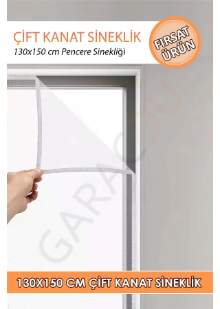 150x130 Cm Dayanıklı Cırt Bantlı Pencere Sinek Önleyici Kovucu Sineklik Perdesi