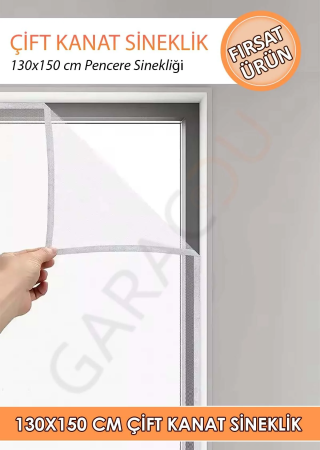 150x130 Cm Dayanıklı Cırt Bantlı Pencere Sinek Önleyici Kovucu Sineklik Perdesi