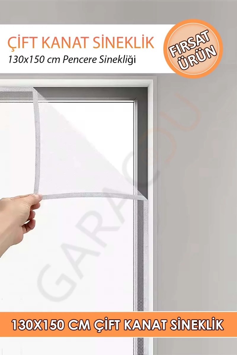 150x130 Cm Dayanıklı Cırt Bantlı Pencere Sinek Önleyici Kovucu Sineklik Perdesi