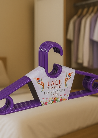 Plastik Elbise Askısı Beyaz 24'Lü