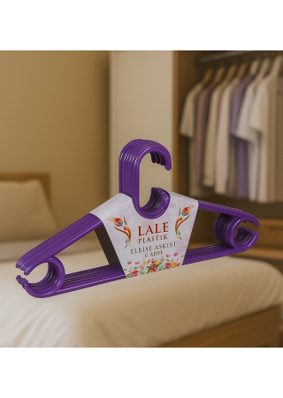 DecoBella 6 'lı Plastik Elbise Askısı