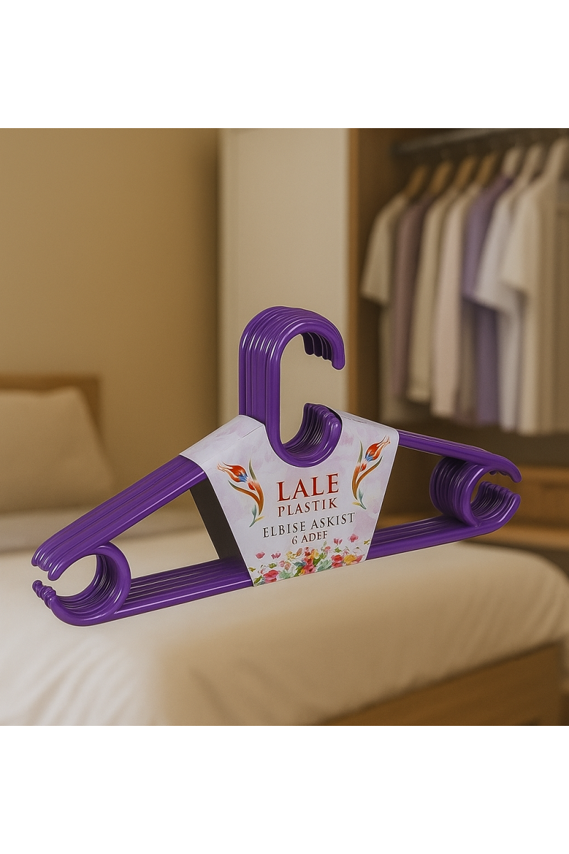 Plastik Elbise Askısı Beyaz 24'Lü