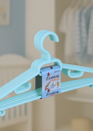 DecoBella 50612 6’lı Plastik Çocuk Elbise Askısı