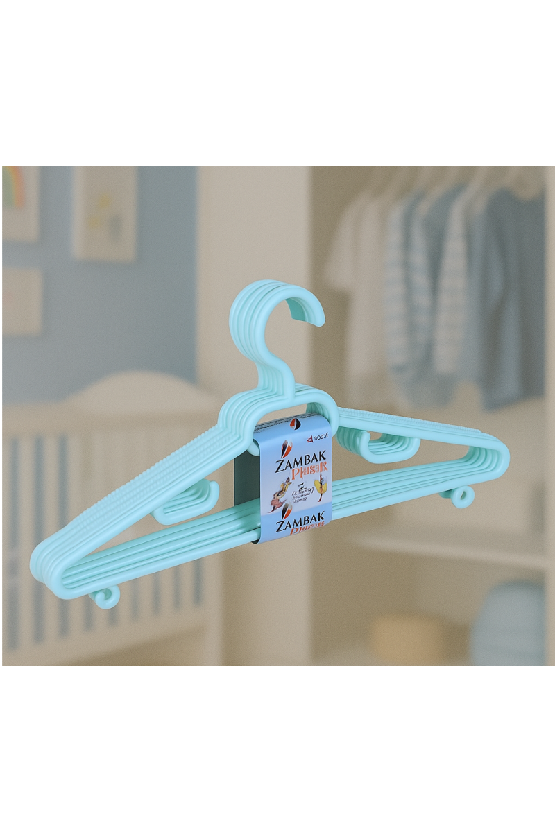 DecoBella 50612 6’lı Plastik Çocuk Elbise Askısı