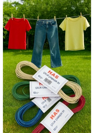 Çelik Çamaşır Ipi 10 Metre 1 Adet