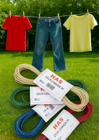 Çelik Çamaşır Ipi 10 Metre 1 Adet