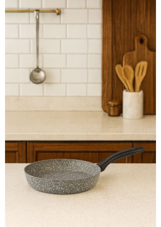 Taç Ultra Granit Derin Tava 30 cm Çizilmelere Dayanıklı Gri Renkli 1 Adet