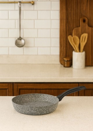 Taç Ultra Granit Derin Tava 30 cm Çizilmelere Dayanıklı Gri Renkli 1 Adet