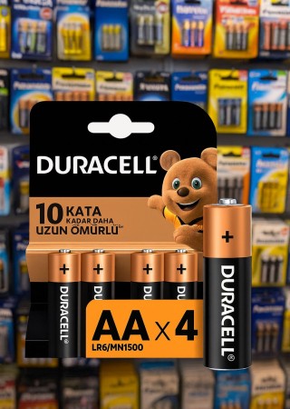 Duracell Alkalin AA 4'lü Paket Kalem Pil