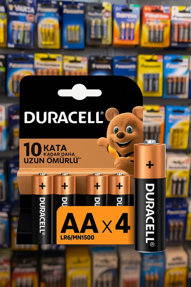 Duracell Alkalin AA 4'lü Paket Kalem Pil