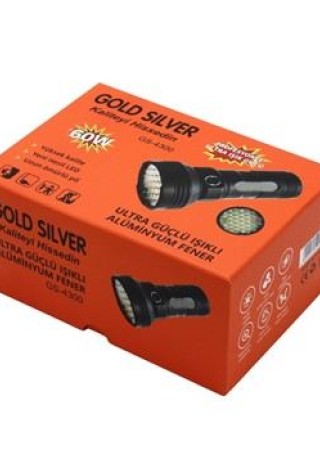 Fener Gold Silver Şarjlı 60 W Ledli Ultra Güçlü Alüminyum  GS4300 