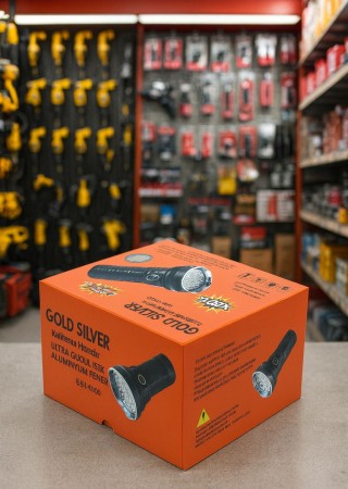 Fener Gold Silver Şarjlı 100 W Ledli Ultra Güçlü Alüminyum GS4400