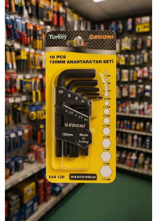 Edoni 120 mm 10 Parça Siyah Alyan Seti