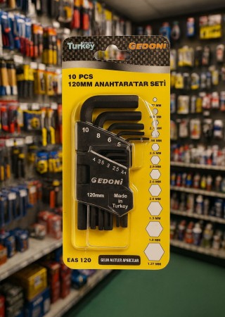 Edoni 120 mm 10 Parça Siyah Alyan Seti