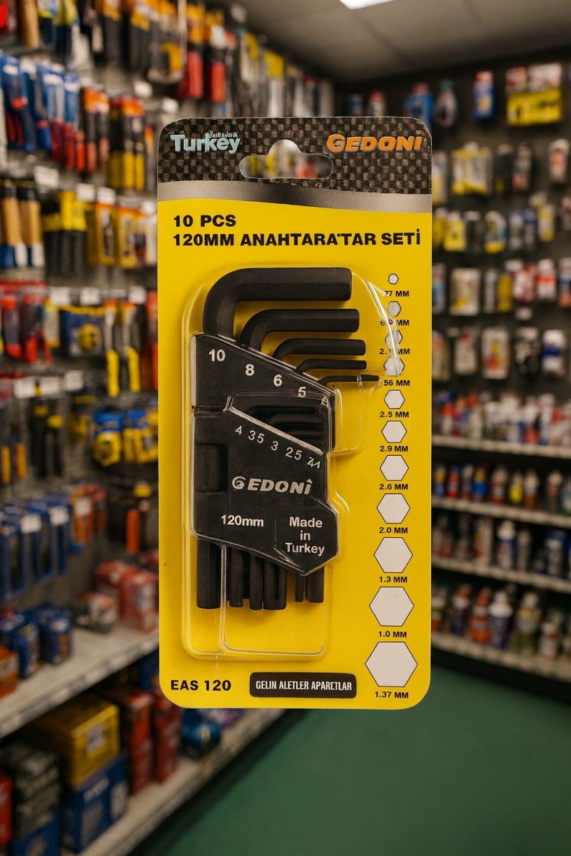 Edoni 120 mm 10 Parça Siyah Alyan Seti