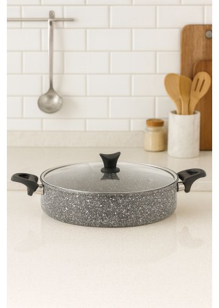 Taç 3404 Ultra Granit 28 cm Basık Tencere