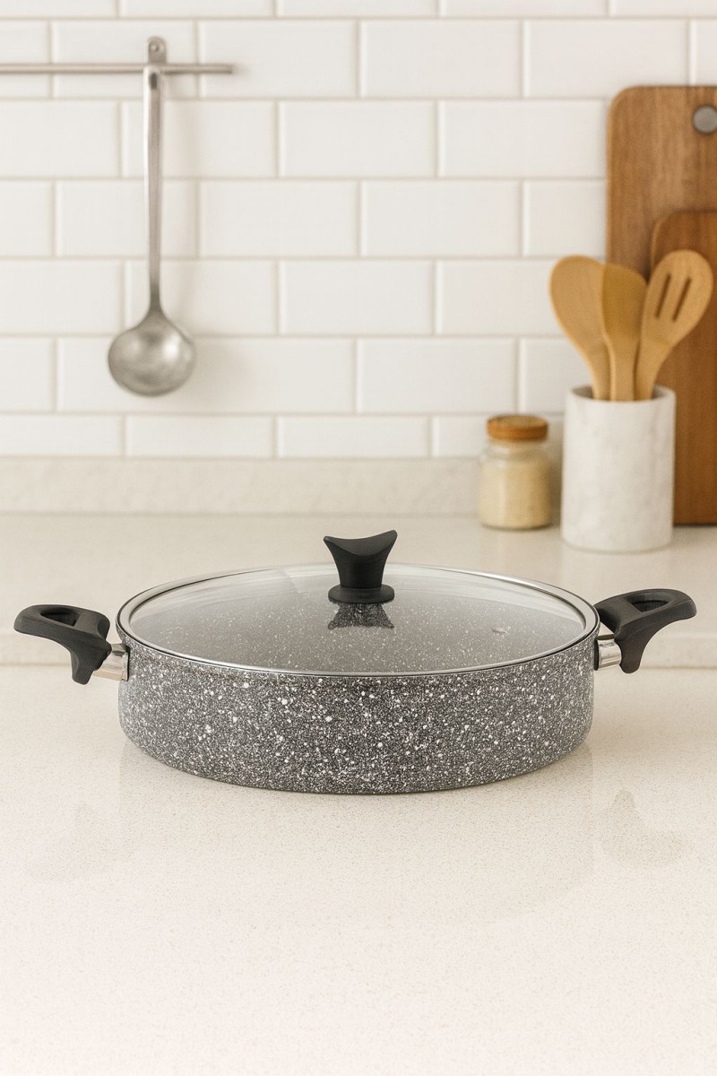 Taç 3404 Ultra Granit 28 cm Basık Tencere