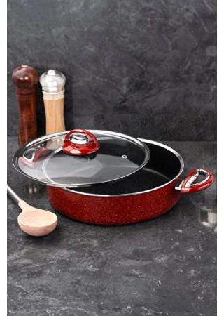 Taç Granit 24 cm Basık Tencere