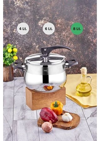 Taç Bengü Pro 8 lt Siyah Çelik Düdüklü Tencere