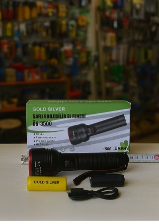Gold Silver GS-3500 Lümen Su Geçirmez El Feneri