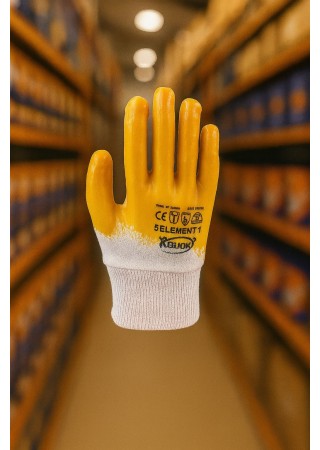 Zimak El132 Nitril İş Eldiveni No10 Sarı Beyaz