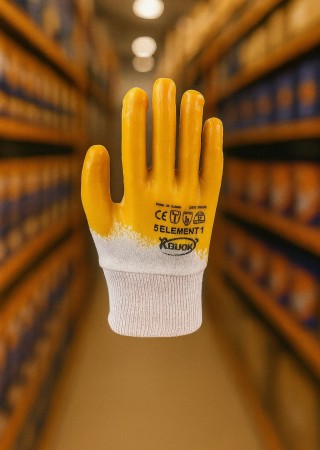 Zimak El132 Nitril İş Eldiveni No10 Sarı Beyaz