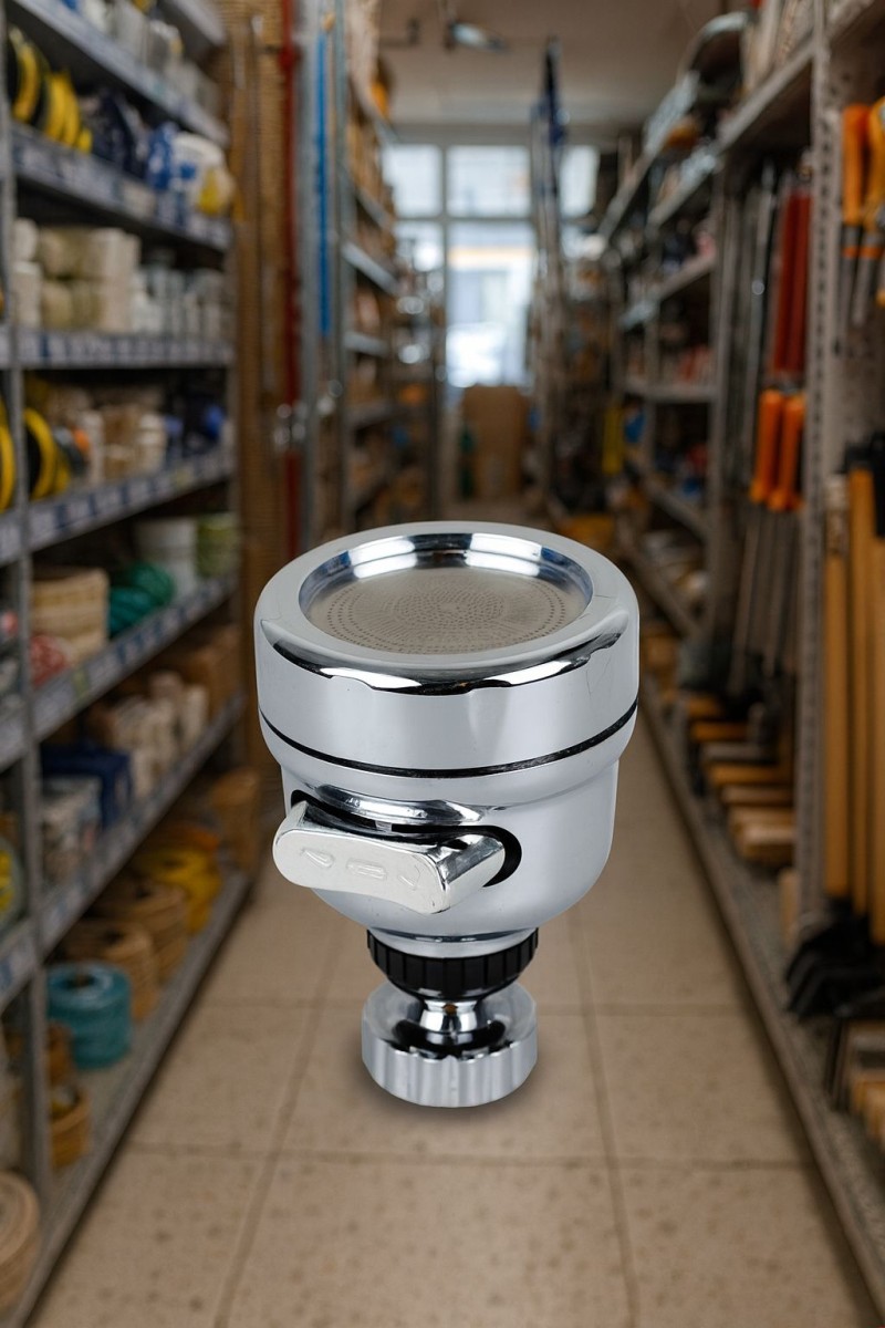 Krom Kubar Başlık Oynar Başlıklı Üç Fonksiyonlu Tazyikli Batarya Ucu