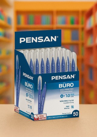 Pensan 2270 Büro Mavi 50'li Tükenmez Kalem