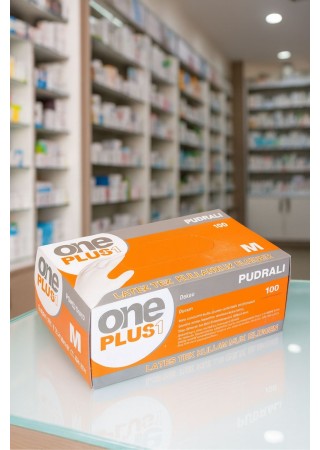 Oneplus Eldiven  Muayene Latex Beyaz  M- Medium Pudralı