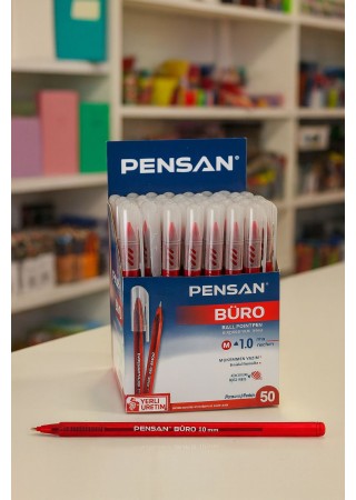 Pensan 2270 Büro Kırmızı  50'li Tükenmez Kalem